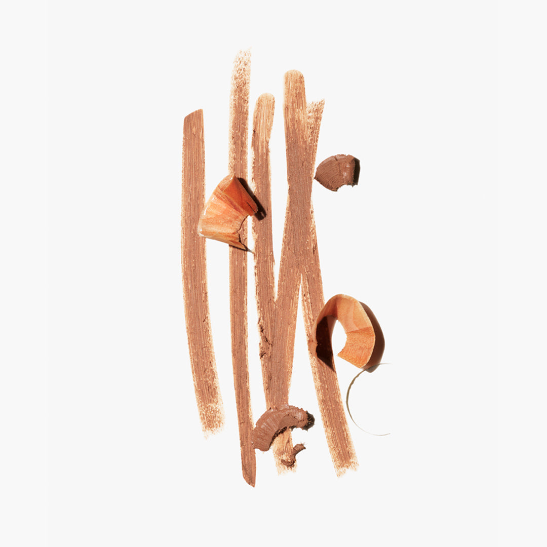 A swatch of Jones Road Beauty's The Brow Pencil in Blonde